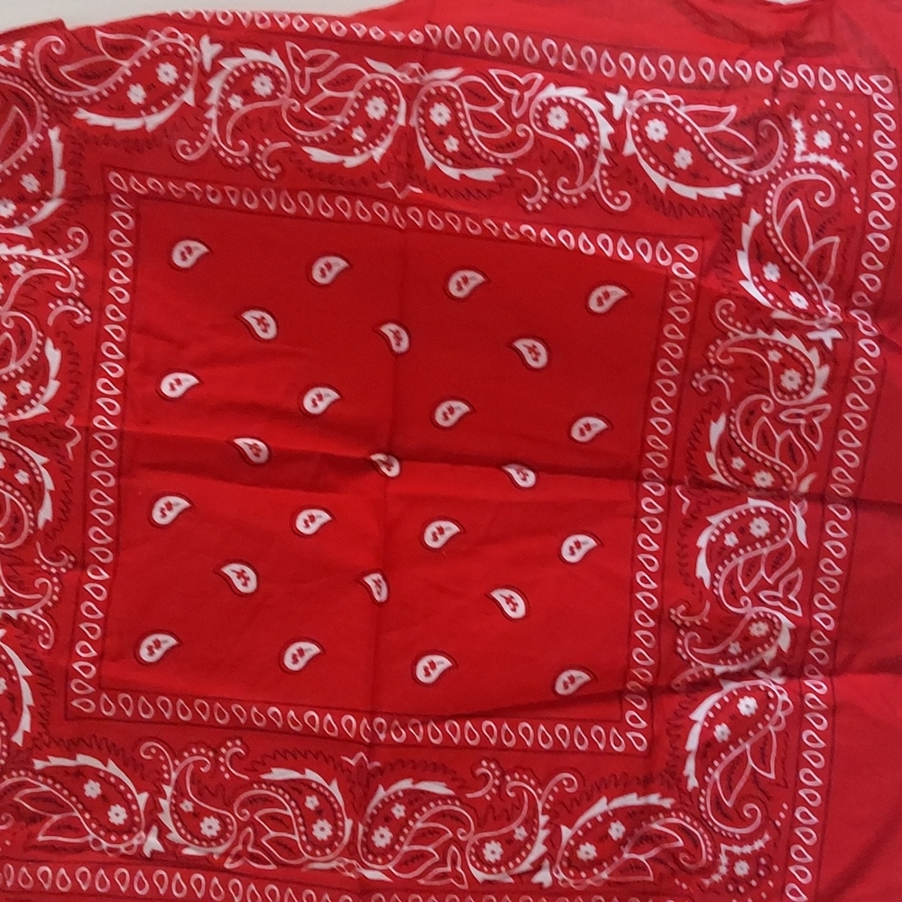 Vintage bandana, red bandana